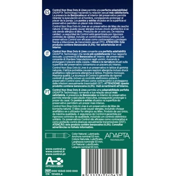 Control Condoms Condooms met Noppen en Ribbels en Vertragingseffect, 12 stuks Control Condoms Condooms met Noppen en Ribbels en Vertragingseffect, 12 stuks