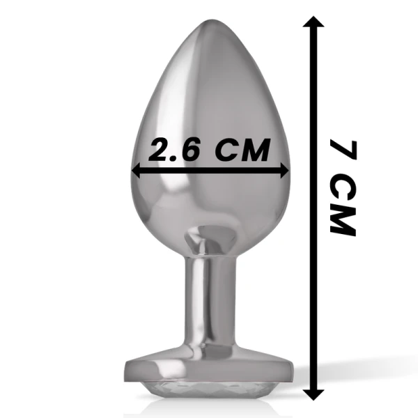 Intense Analplug mit Diamantjuwel aus Metall, Größe S Intense Analplug mit Diamantjuwel aus Metall, Größe S