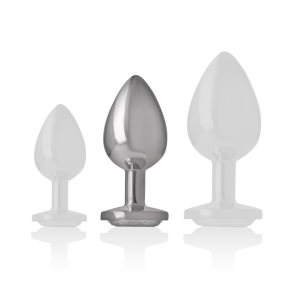 Intense anale plug van metaal met wit hartje, maat M Intense anale plug van metaal met wit hartje, maat M - Afbeelding 5