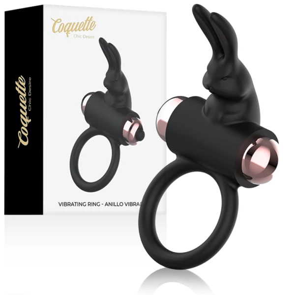 Coquette Toys Chic Desire Cockring met Vibrator Zwart/Goud