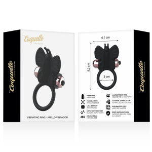 Coquette Toys Chic Desire Cock Ring with Butterfly Vibrator Black/Gold Coquette Toys Chic Desire Cock Ring with Butterfly Vibrator Black/Gold - Image 8