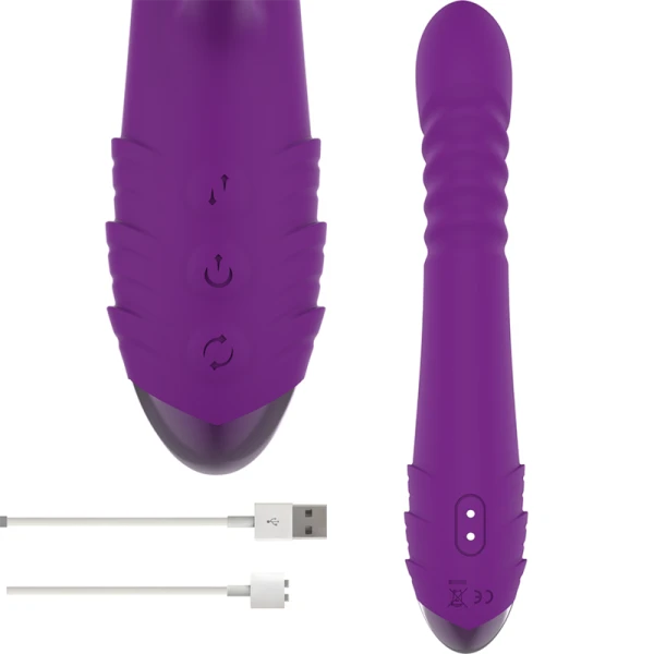 Intense High Tech Iggy Vibrator met Clitorisstimulator, Paars