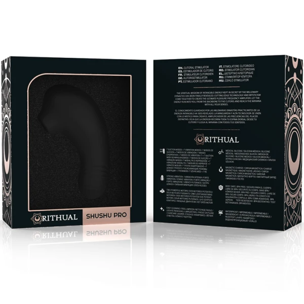 Rithual Shushu PRO Pocket Klitoris-Stimulator met dubbele motor, zwart