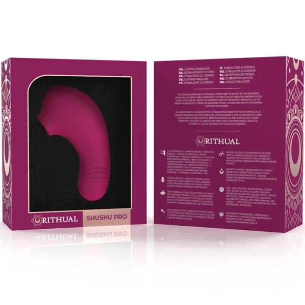Rithual Shushu PRO Klitorisstimulator mit Saug- und Vibrationsmodi, Orchidee