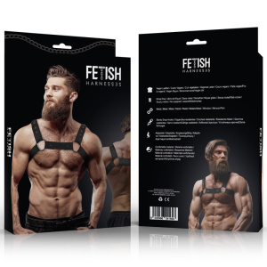 Fetish Submissive Attitude Neopren-Brust-Harness für Männer, verstellbar Fetish Submissive Attitude Neopren-Brust-Harness für Männer, verstellbar – Bild 2