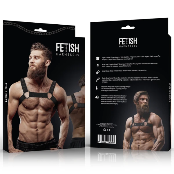 Fetish Submissive Attitude Neopren-Brust-Harness für Männer, verstellbar