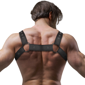 Fetish Submissive Attitude Neopren-Brust-Harness für Männer, verstellbar Fetish Submissive Attitude Neopren-Brust-Harness für Männer, verstellbar – Bild 3