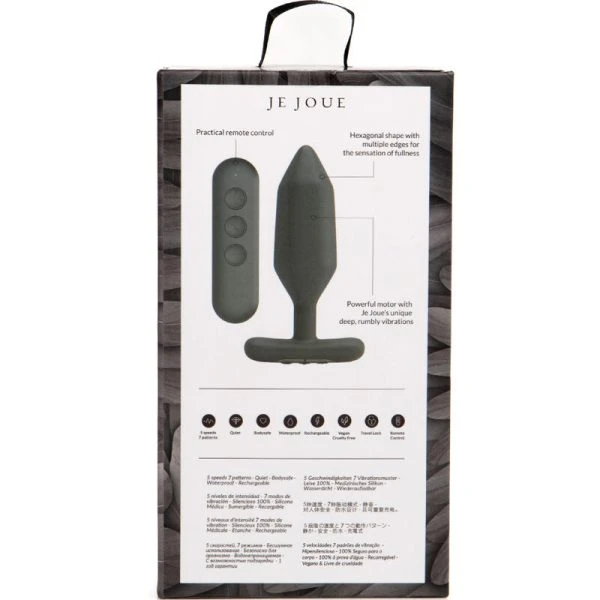 Je Joue Onyx Anal Plug Vibrator mit Rumpelvibrationen, schwarz