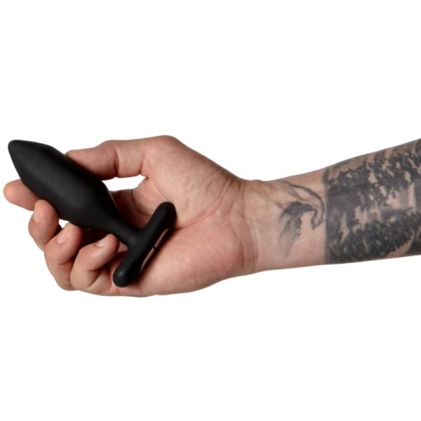 Je Joue Onyx Anal Plug Vibrator mit Rumpelvibrationen, schwarz