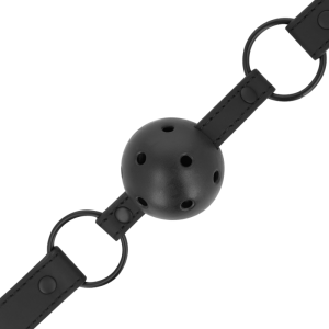 Intense Fetish Ballknebel van veganistisch leer met verstelbare riem Intense Fetish Ballknebel van veganistisch leer met verstelbare riem - Afbeelding 3