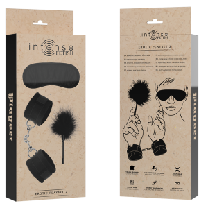 Intense Fetish Erotikspielset met Handboeien, Blindmasker en Kietelaar van veganistisch leer Intense Fetish Erotikspielset met Handboeien, Blindmasker en Kietelaar van veganistisch leer - Afbeelding 7
