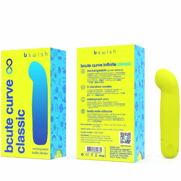 B Swish Bcute Curve Infinite Klassischer G-Punkt Vibrator Gelb