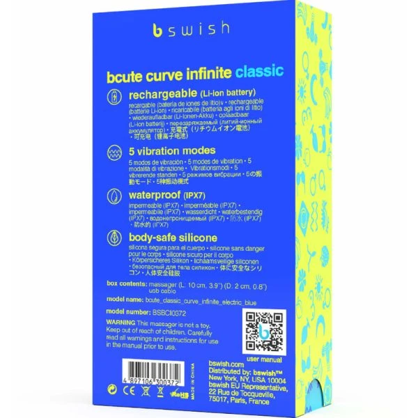 B Swish Bcute Curve Infinity Classic G-Punt Vibrator van siliconen