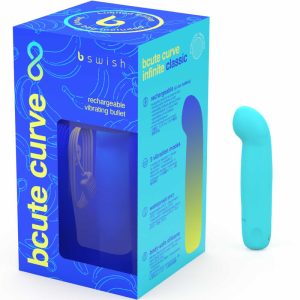 B Swish Bcute Curve Infinite Classic G-punt vibrator met siliconen, blauw B Swish Bcute Curve Infinite Classic G-punt vibrator met siliconen, blauw - Afbeelding 4