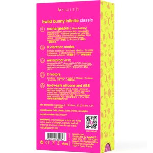 B Swish Bwild Bunny Infinite Classic Vibrator met Clitorisstimulator, Roze B Swish Bwild Bunny Infinite Classic Vibrator met Clitorisstimulator, Roze - Afbeelding 5