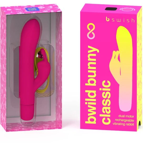 B Swish Bwild Bunny Infinite Classic Vibrator met Clitorisstimulator, Roze