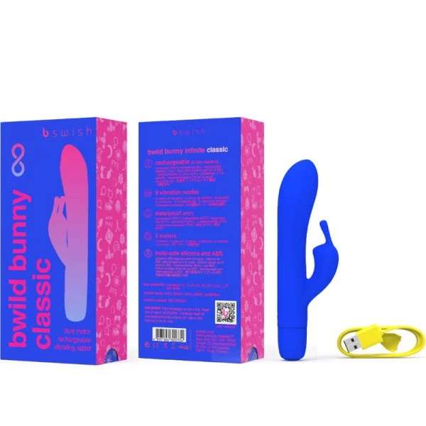 B Swish Bwild Bunny Infinite Classic Vibrator met clitorisstimulator van siliconen