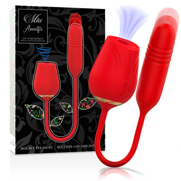 Mia Dubbel Genot Opzetvibrator met Zuigfunctie