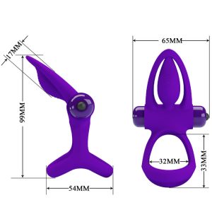 FOR HIM Pretty Love Vibratorring met 10 trillingen, lila siliconen FOR HIM Pretty Love Vibratorring met 10 trillingen, lila siliconen - Afbeelding 6
