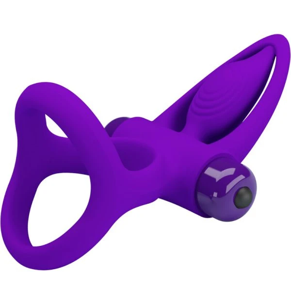 FOR HIM Pretty Love Vibratorring met 10 trillingen, lila siliconen