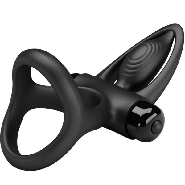FOR HIM Pretty Love Vibrationsring mit 10 Vibrationen, schwarz