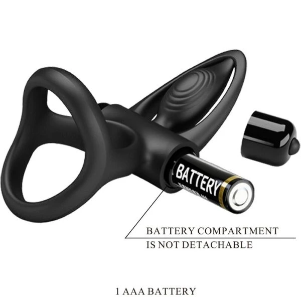 FOR HIM Pretty Love Vibrationsring mit 10 Vibrationen, schwarz