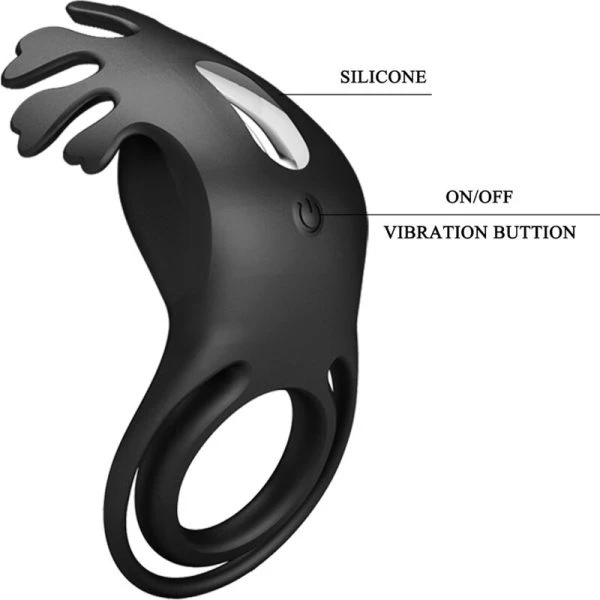 FOR HIM Pretty Love Ruben Vibratorring met 7 standen, zwart FOR HIM Pretty Love Ruben Vibratorring met 7 standen, zwart