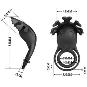 FOR HIM Pretty Love Ruben Vibratorring met 7 standen, zwart FOR HIM Pretty Love Ruben Vibratorring met 7 standen, zwart - Afbeelding 6