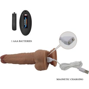 Remote Control Pretty Love Jonathan siliconen dildo met vibratie- en stootfunctie, lichtbruin Remote Control Pretty Love Jonathan siliconen dildo met vibratie- en stootfunctie, lichtbruin - Afbeelding 5