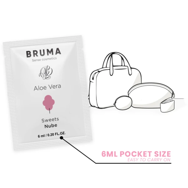 Bruma Aloe Vera Glijmiddel met Smaak van Suikerspin 6 ml