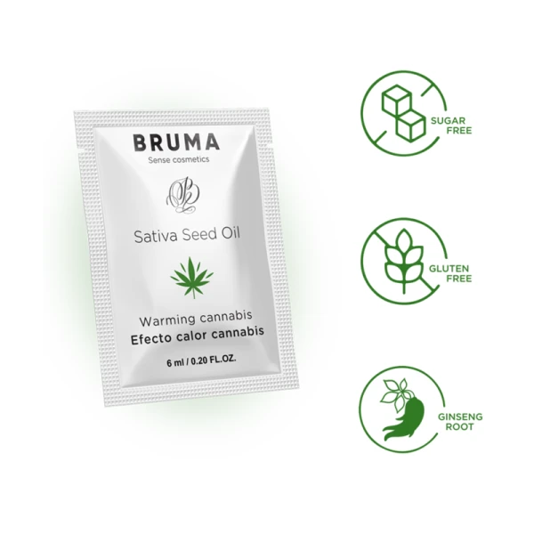 Bruma Glijmiddel met Cannabissmaak en Warmte-effect 6 ml