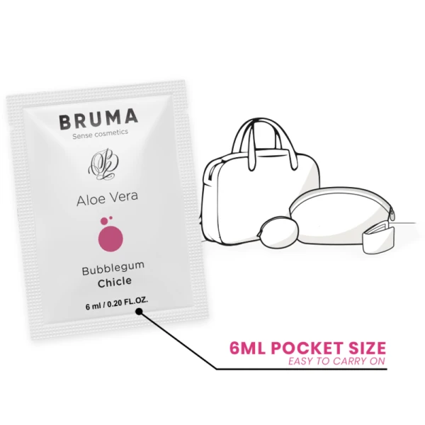 Bruma Aloe Vera Glijmiddel met Bubblegumsmaak 6 ml Bruma Aloe Vera Glijmiddel met Bubblegumsmaak 6 ml