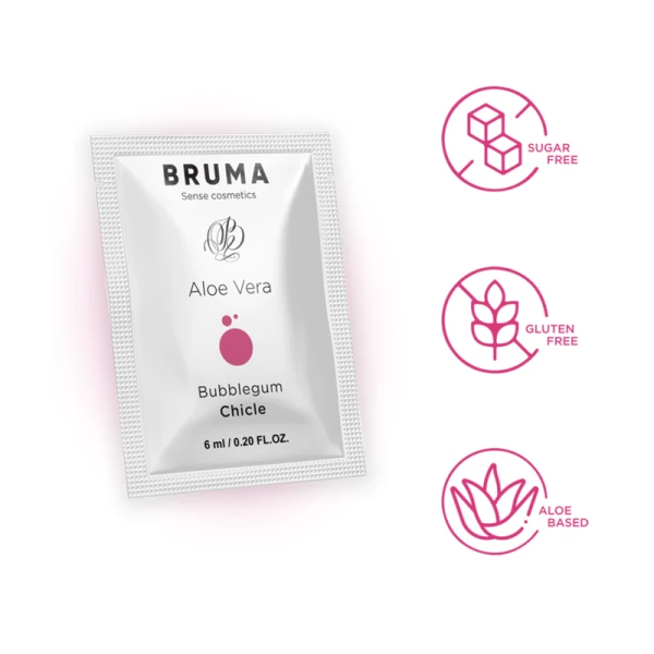 Bruma Aloe Vera Glijmiddel met Bubblegumsmaak 6 ml Bruma Aloe Vera Glijmiddel met Bubblegumsmaak 6 ml