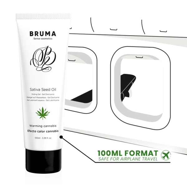 Bruma Glijmiddel met Cannabissmaak en Warmte-effect, 100 ml