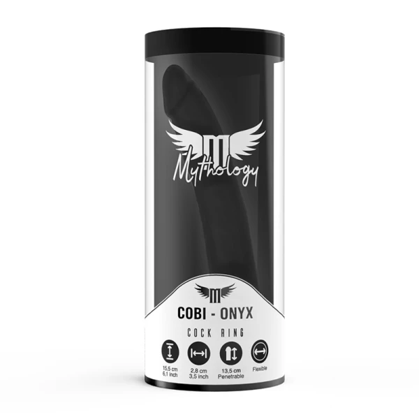 Mythology Cobi Onyx Anaaldildo met Penis- en Teelbalring, Silicone
