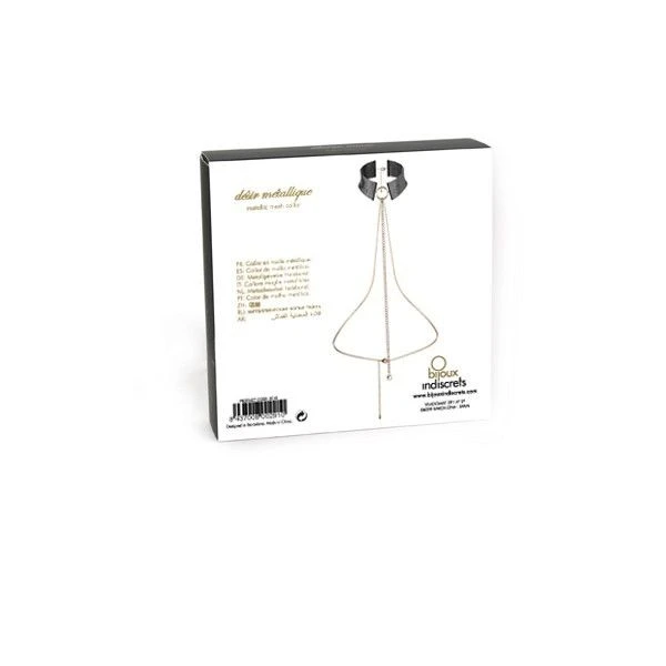 Bijoux Desire Metallique Zwarte Metallic-halsketting met kettingriem Bijoux Desire Metallique Zwarte Metallic-halsketting met kettingriem