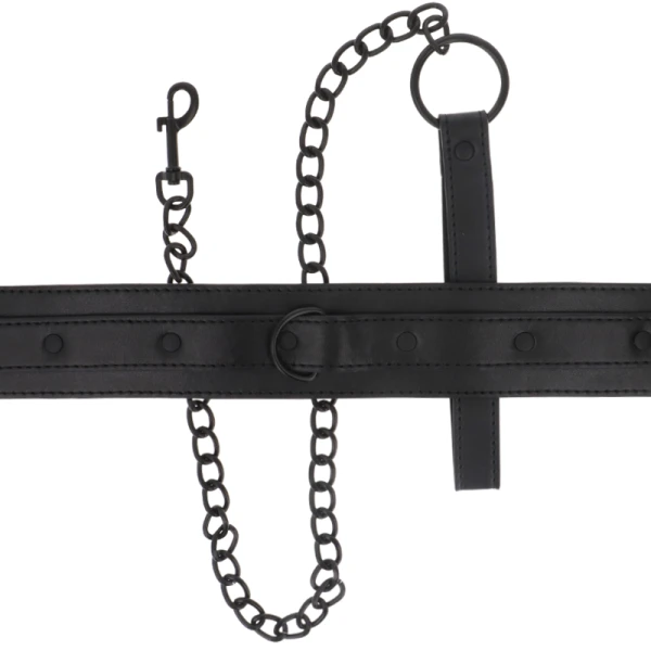 Intense Fetish vegan leren halsband met verstelbaar ontwerp