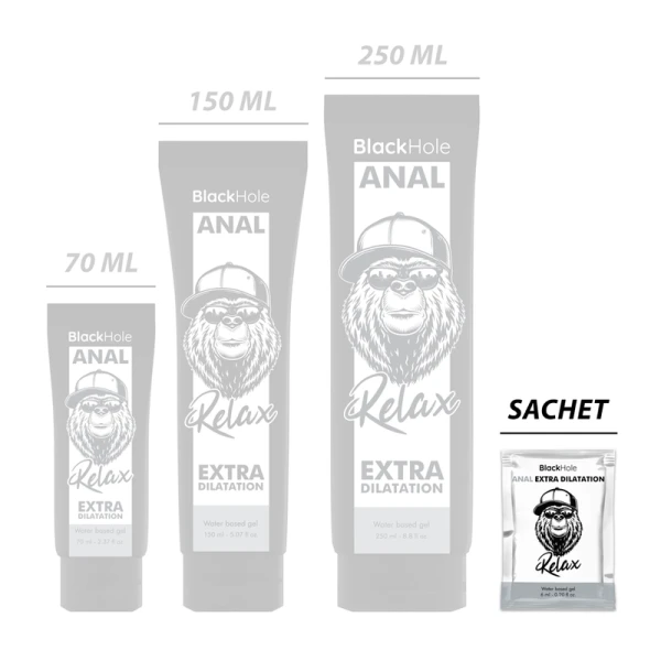 Black Hole Anal Relax Glijmiddel op waterbasis 6 ml Enkele dosis