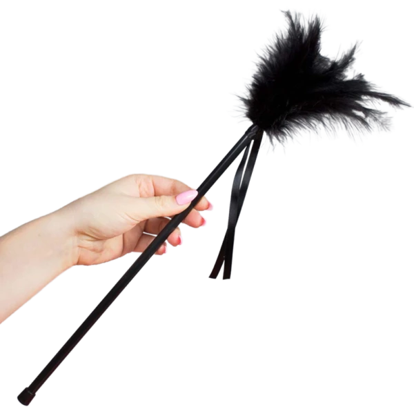 Secretplay 100% Fetish Federkitzler zwart 40 cm
