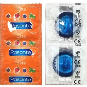 Pasante Condooms met bosbessensmaak 144 stuks blauw