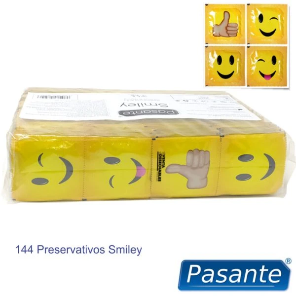 Pasante Kondome Smiley Beutel 144 Stück