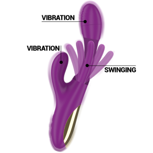 Intense High Tech Apolo Oplaadbare Vibrator met trillende tong, paars Intense High Tech Apolo Oplaadbare Vibrator met trillende tong, paars - Afbeelding 3