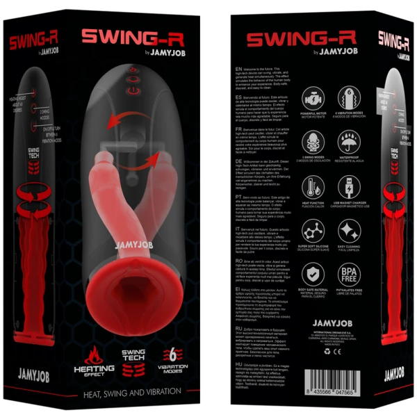 Jamyjob Swing-r Masturbator met verwarmingseffect en trilling