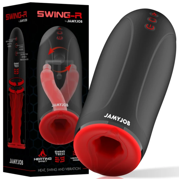 Jamyjob Swing-r Masturbator met verwarmingseffect en trilling