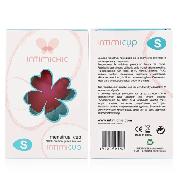 Intimichic Menstruatiecup medisch siliconen maat S Intimichic Menstruatiecup medisch siliconen maat S