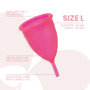 Intimichic Menstruatietasse medisch siliconen maat L Intimichic Menstruatietasse medisch siliconen maat L - Afbeelding 3