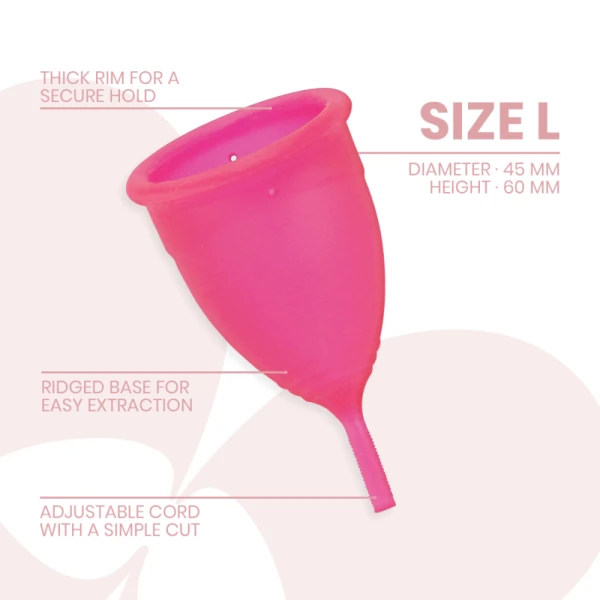 Intimichic Menstruatietasse medisch siliconen maat L Intimichic Menstruatietasse medisch siliconen maat L
