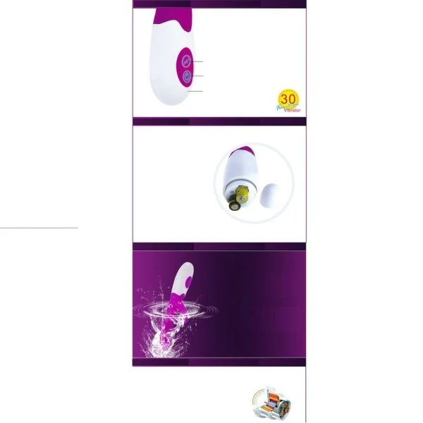 High Tech Pretty Love Flirtation Perlenvibrator mit 30 Rhythmen, Flieder/Weiß