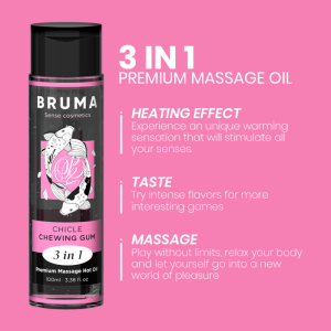 Bruma Massageöl mit Wärmeeffekt und Kaugummigeschmack 3 in 1 Bruma Massageöl mit Wärmeeffekt und Kaugummigeschmack 3 in 1 – Bild 4
