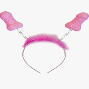 Diablo Picante Haarbanden met Fluitjes Pito Roze Glitterantennes 6-delig